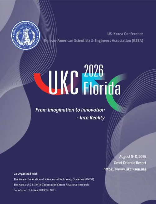 Poster for UKC 2026 Florida, held by the Korean-American Scientists and Engineers Association (KSEA) from 5 to 8 August 2026 at the Omni Orlando Resort